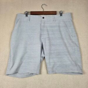 BYLT All-Day Tech Chino Shorts Mens 36 Gray Heather Golf Casual Flat Front Stret